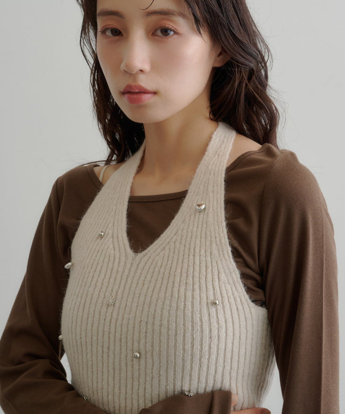 [2P Set] Kastane Halter knit + Top - Image 38