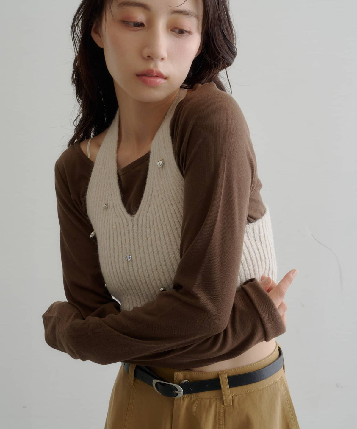 [2P Set] Kastane Halter knit + Top - Image 39