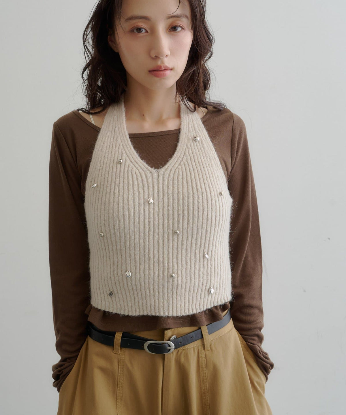 [2P Set] Kastane Halter knit + Top - Image 41