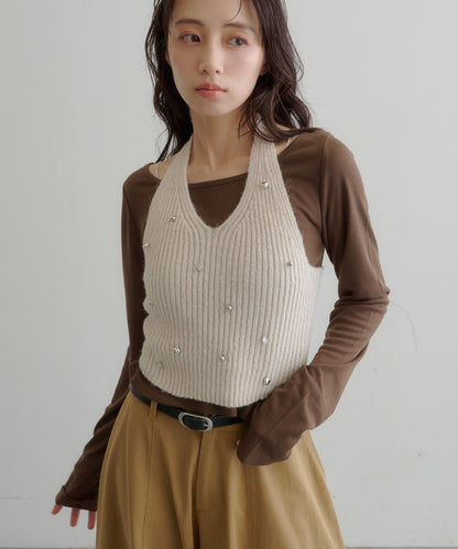 [2P Set] Kastane Halter knit + Top - Image 42