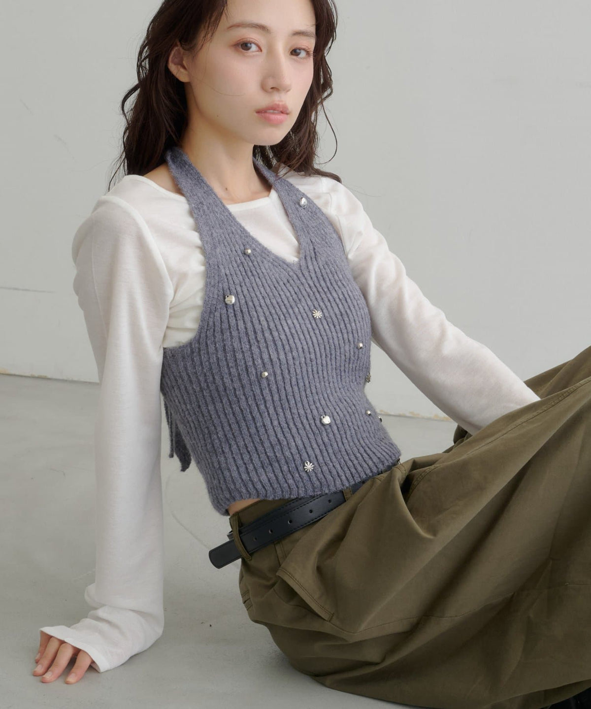 [2P Set] Kastane Halter knit + Top - Image 7