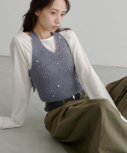 [2P Set] Kastane Halter knit + Top - Image 8