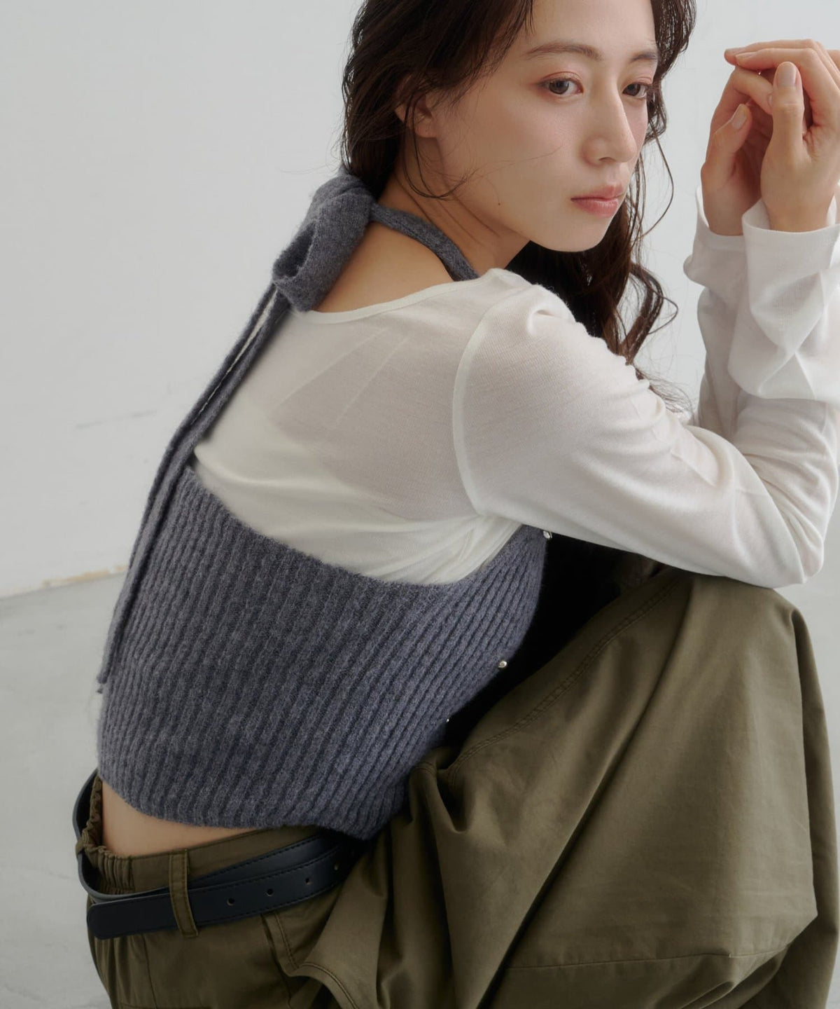 [2P Set] Kastane Halter knit + Top - Image 9