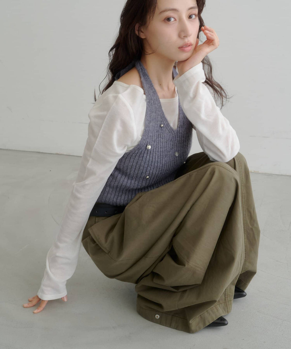 [2P Set] Kastane Halter knit + Top - Image 11