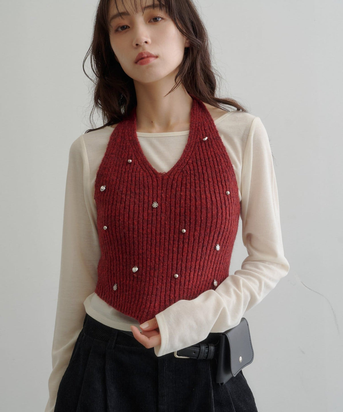 [2P Set] Kastane Halter knit + Top - Image 4