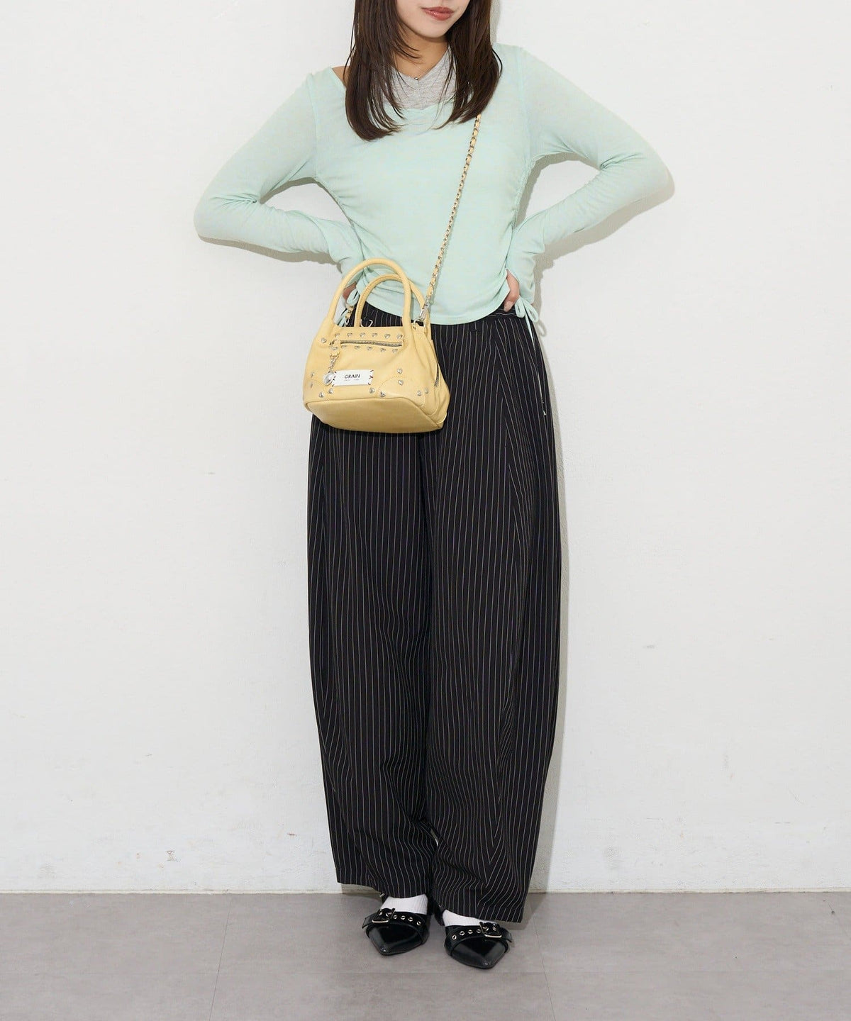 [CIAOPANIC] GRAIN 2-Way Heart Studded Bag - Image 10