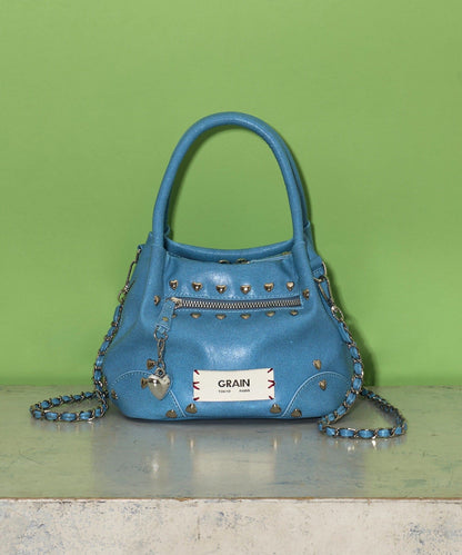 [CIAOPANIC] GRAIN 2-Way Heart Studded Bag - Image 4
