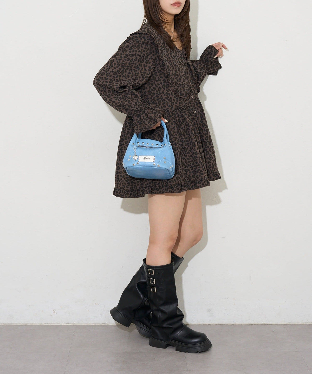 [CIAOPANIC] GRAIN 2-Way Heart Studded Bag - Image 18