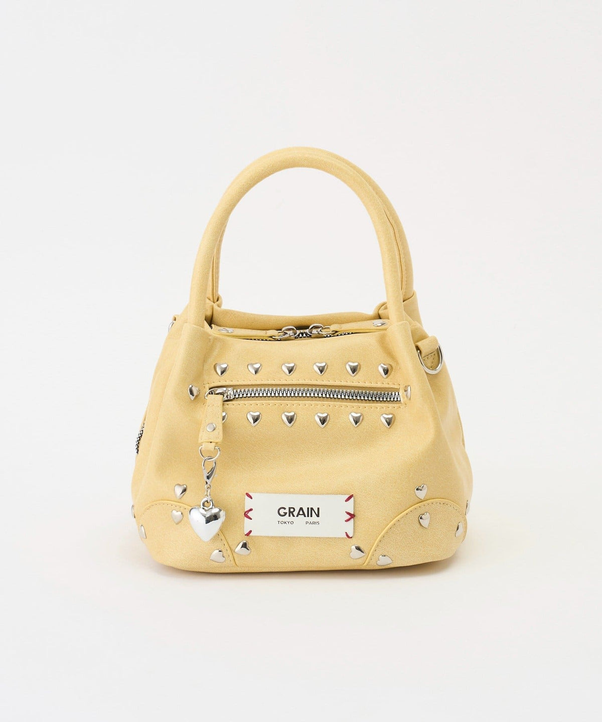 [CIAOPANIC] GRAIN 2-Way Heart Studded Bag - Image 39
