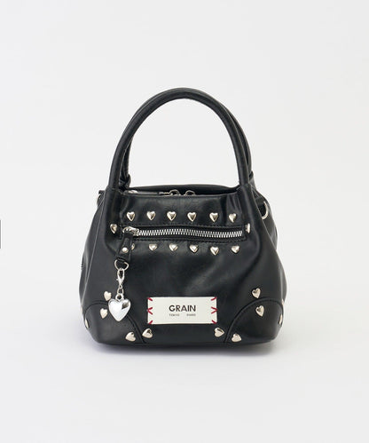 [CIAOPANIC] GRAIN 2-Way Heart Studded Bag - Image 43