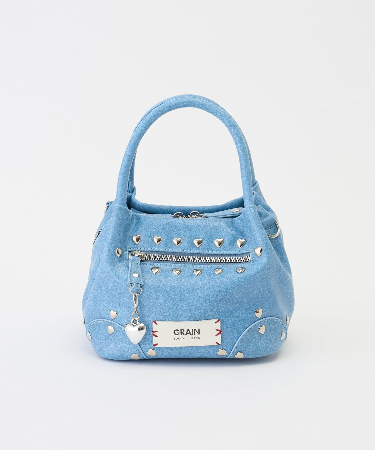 [CIAOPANIC] GRAIN 2-Way Heart Studded Bag - Image 45