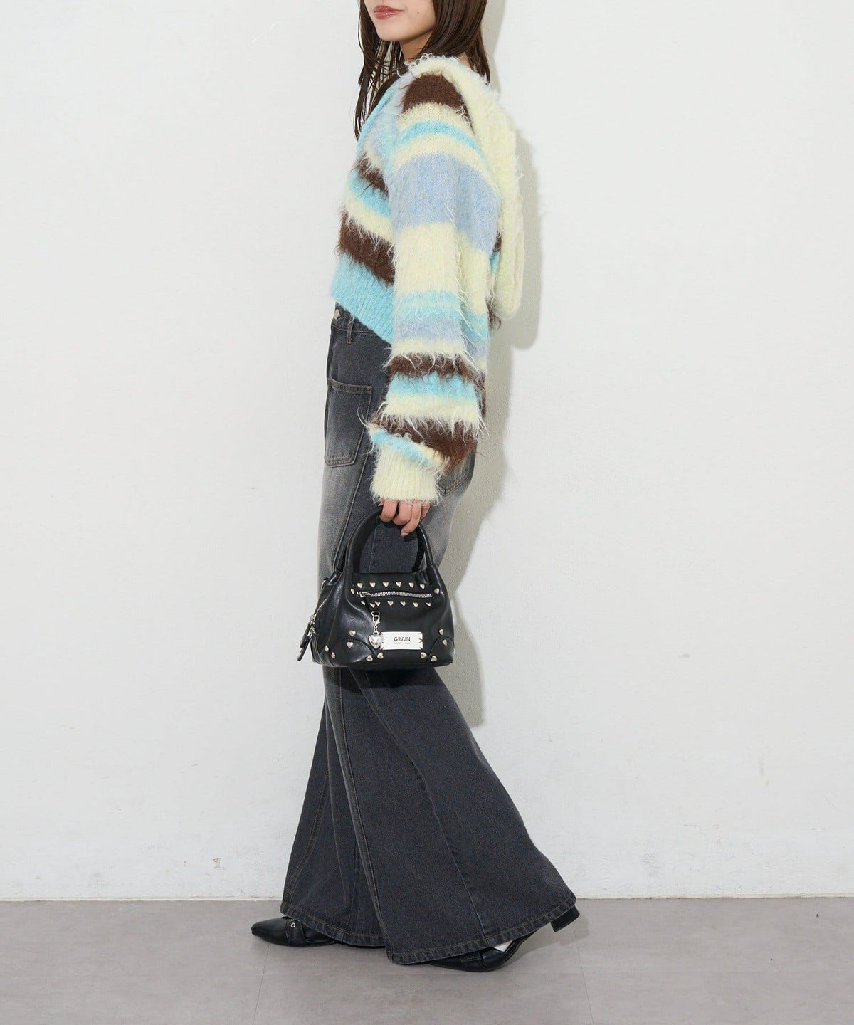 [CIAOPANIC] GRAIN 2-Way Heart Studded Bag - Image 36