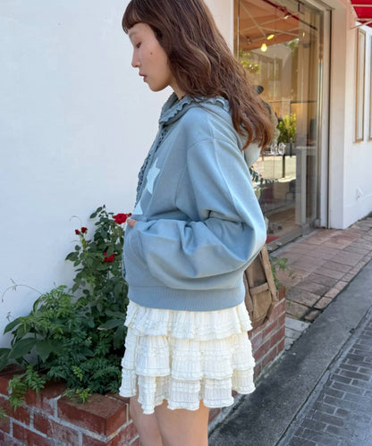 [短version] w closet Star pattern patchwork hoodie - Image 18