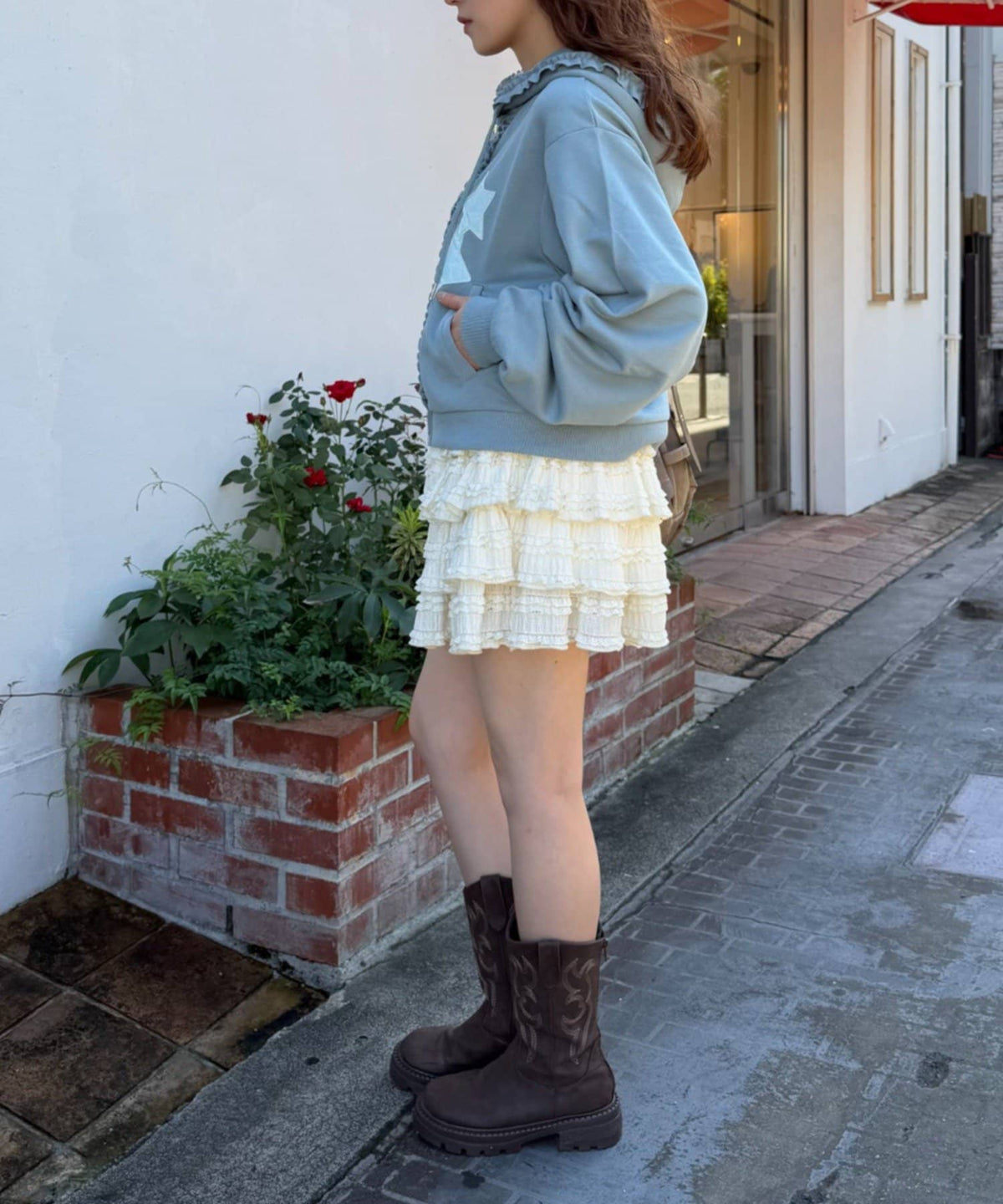 [短version] w closet Star pattern patchwork hoodie - Image 21