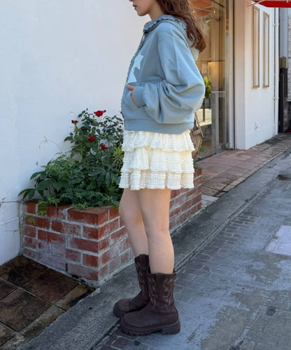 [短version] w closet Star pattern patchwork hoodie - Image 21