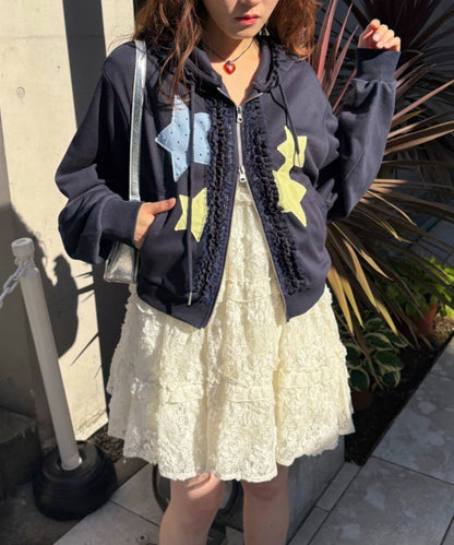 [短version] w closet Star pattern patchwork hoodie - Image 23