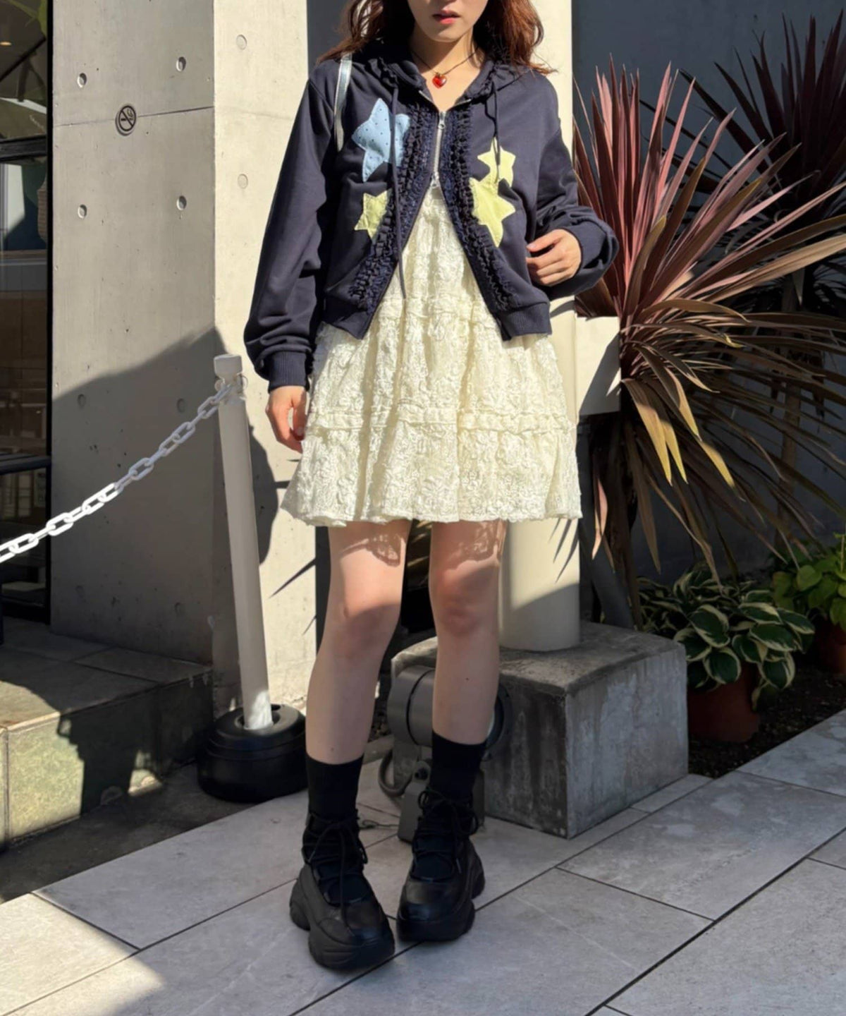 [短version] w closet Star pattern patchwork hoodie - Image 26