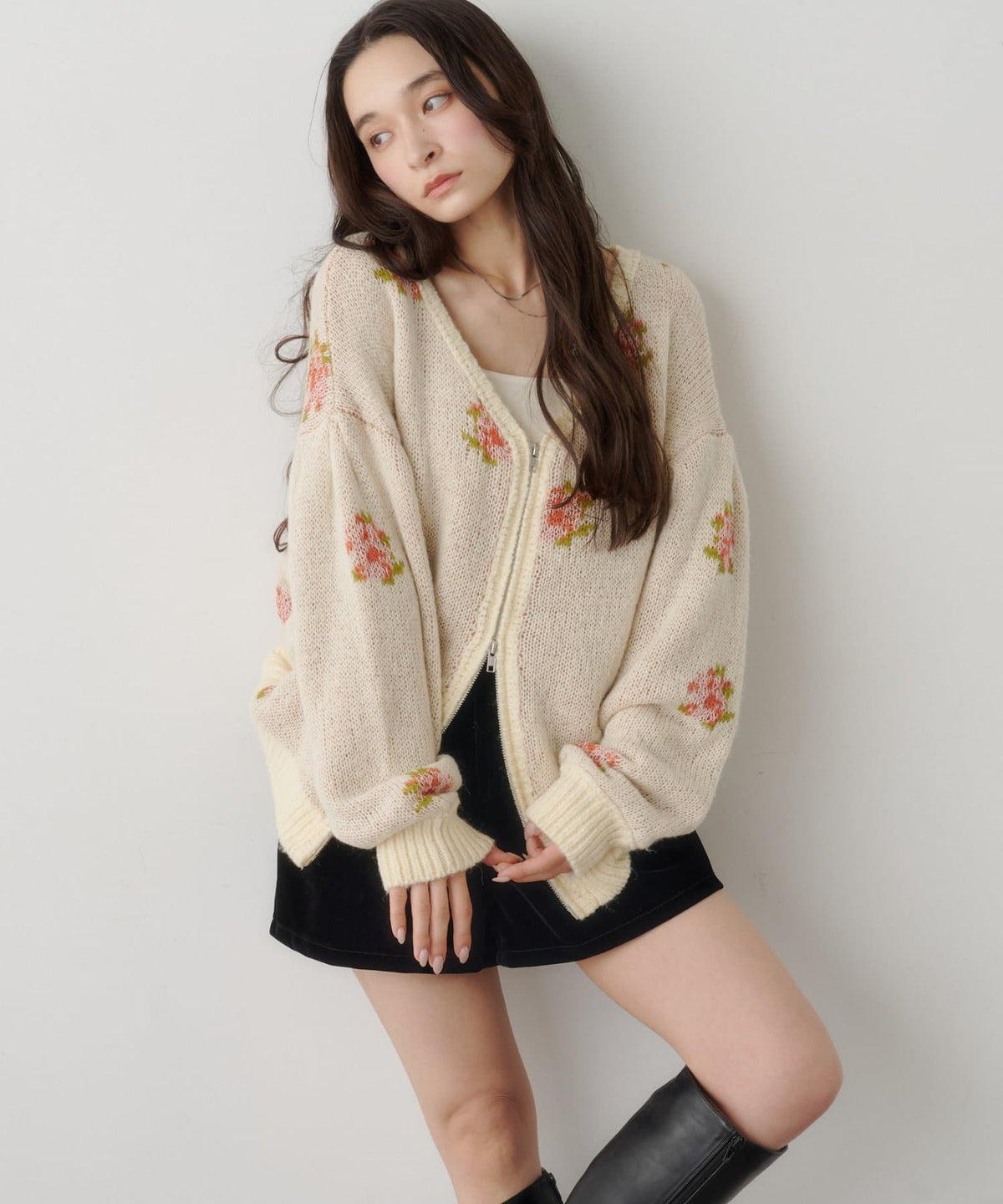 Kastane Flower Zip Knit - Image 6