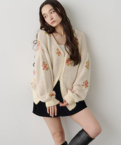 Kastane Flower Zip Knit - Image 6