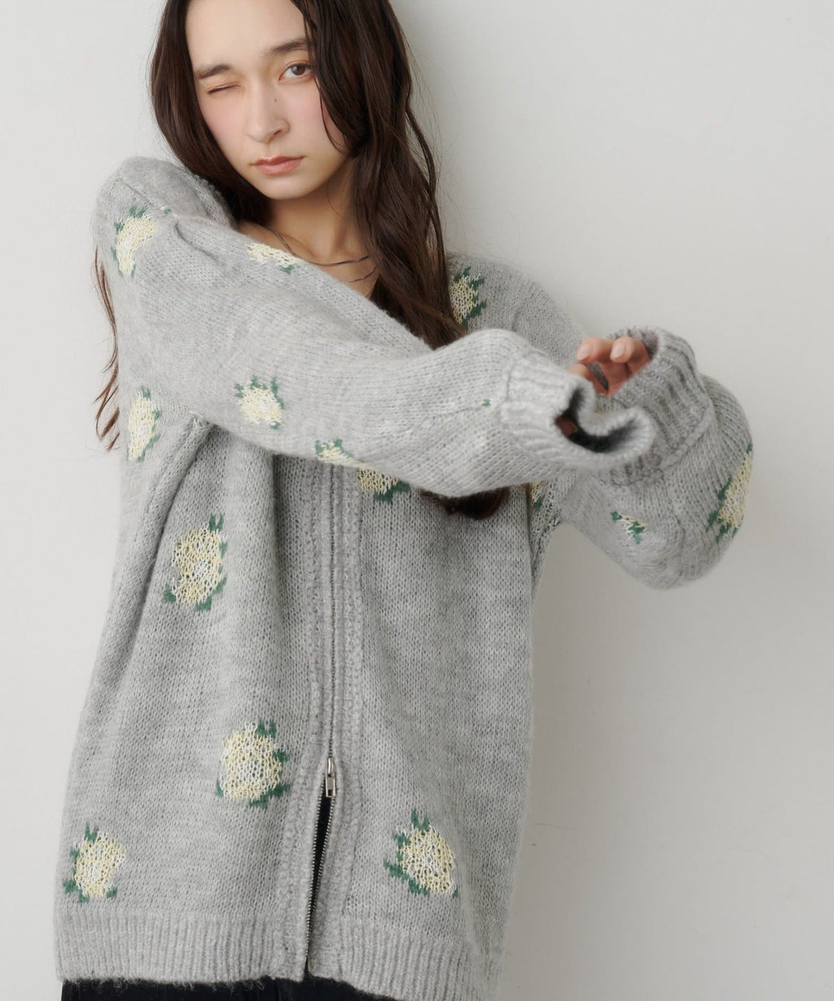 Kastane Flower Zip Knit - Image 15