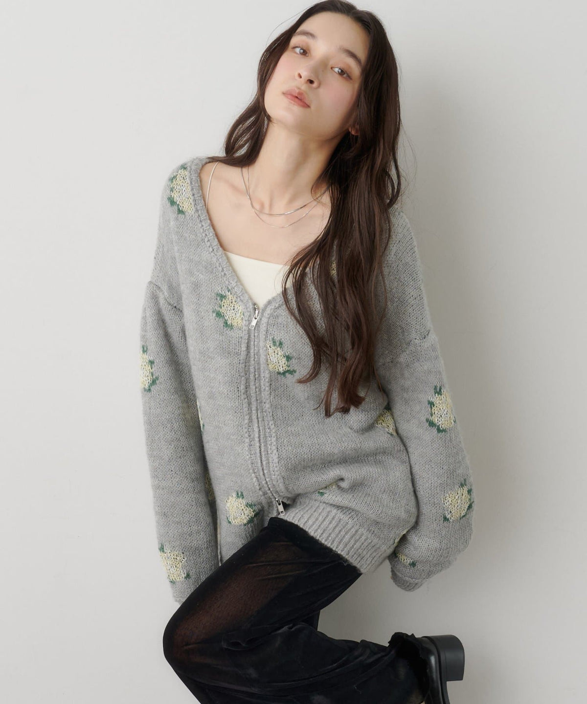 Kastane Flower Zip Knit - Image 18