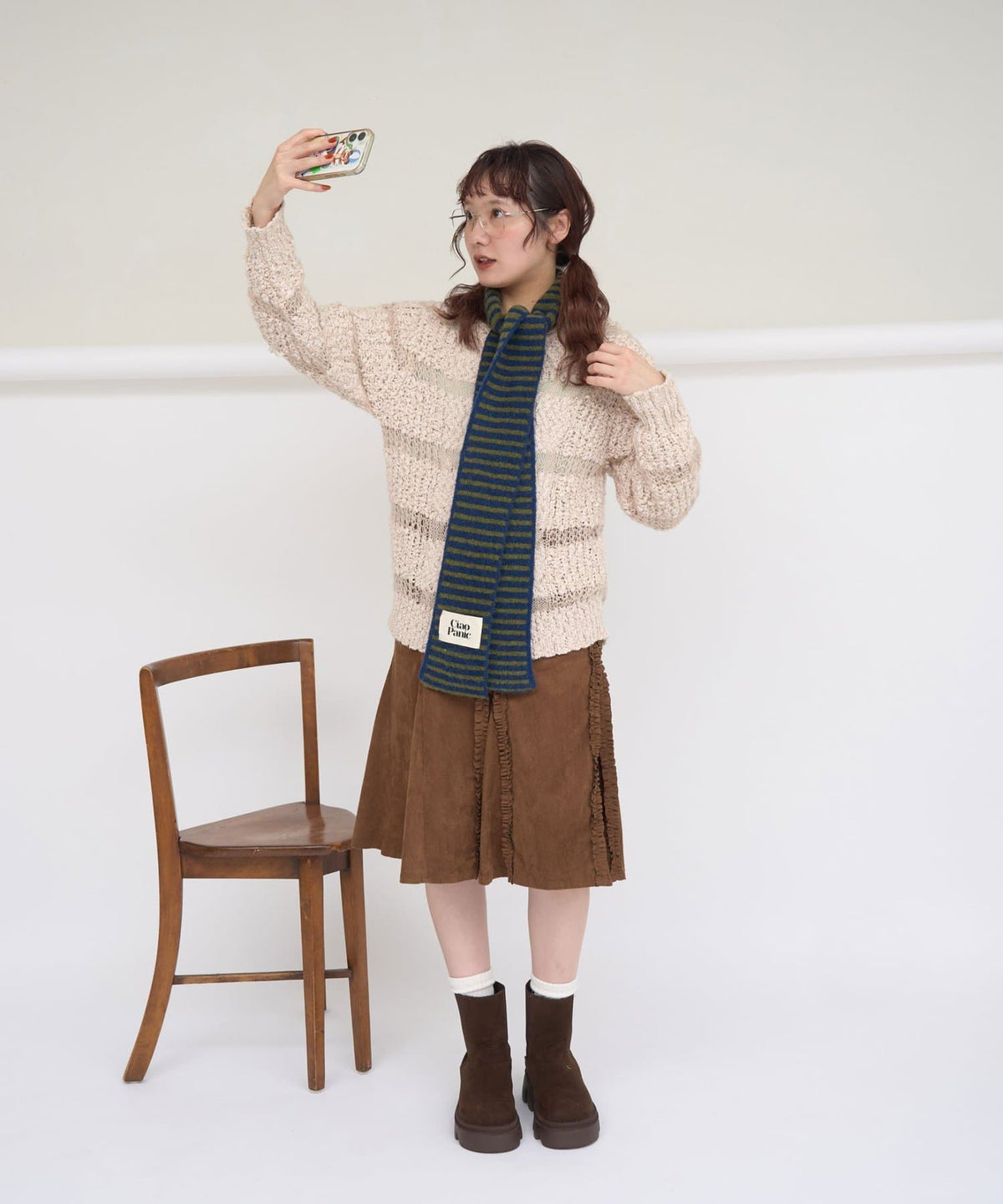 CIAOPANIC 拼色條紋幼頸巾 - Image 24