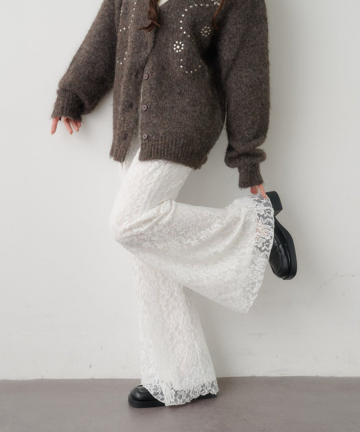 Kastane Lace / Velour flare pants - Image 5