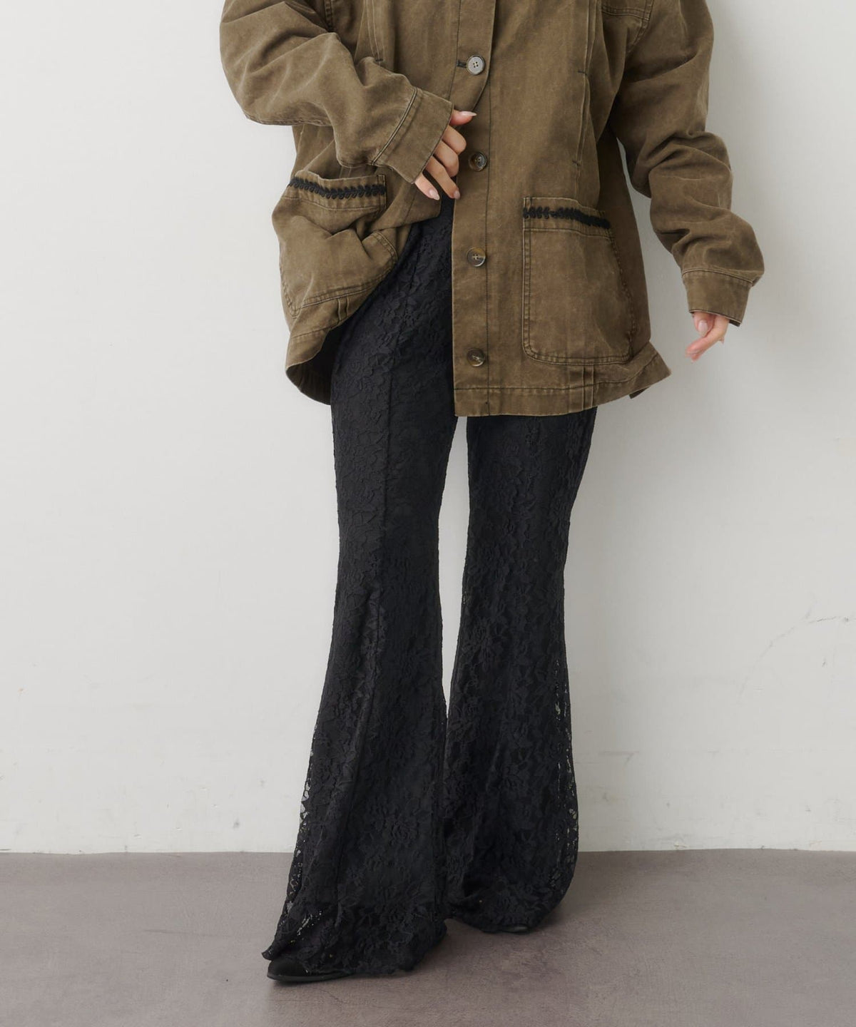 Kastane Lace / Velour flare pants - Image 1