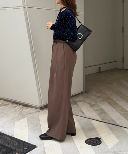 Thevon 水鑽絨面 V領Top with choker - Image 9
