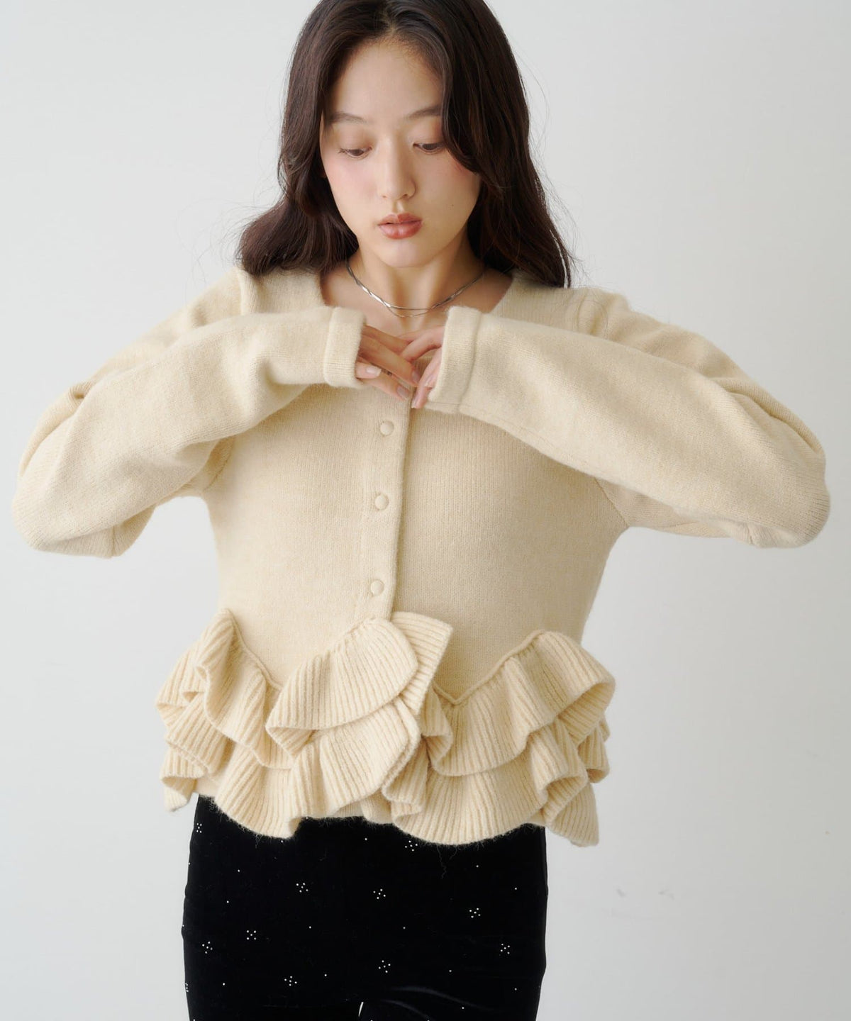 Kastane Peplum Knit Cardigan - Image 14