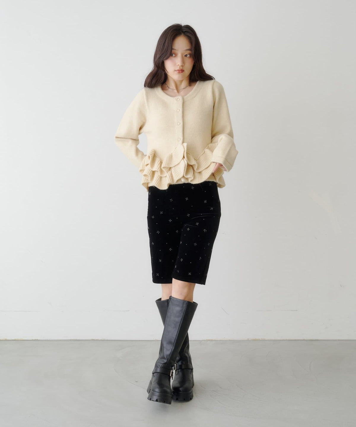 Kastane Peplum Knit Cardigan - Image 16