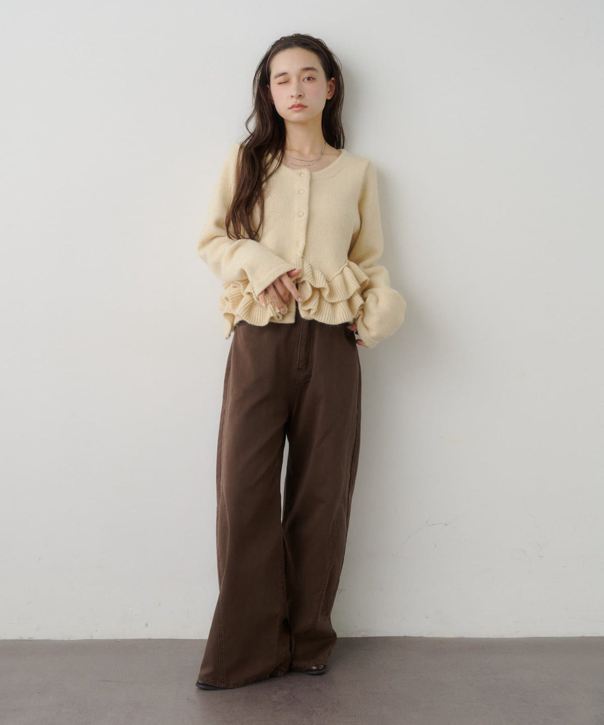 Kastane Peplum Knit Cardigan - Image 9