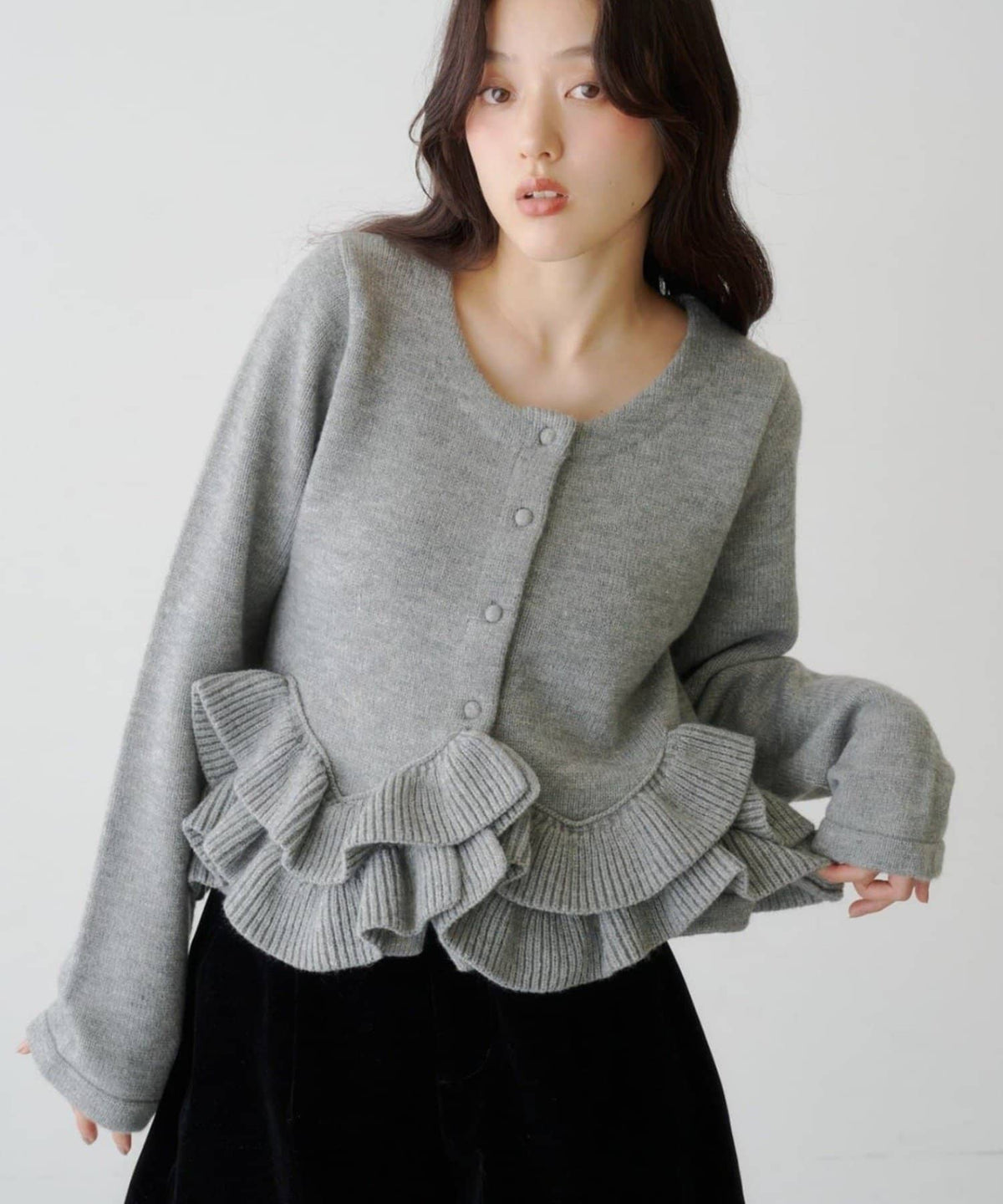 Kastane Peplum Knit Cardigan - Image 2