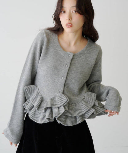 Kastane Peplum Knit Cardigan - Image 2