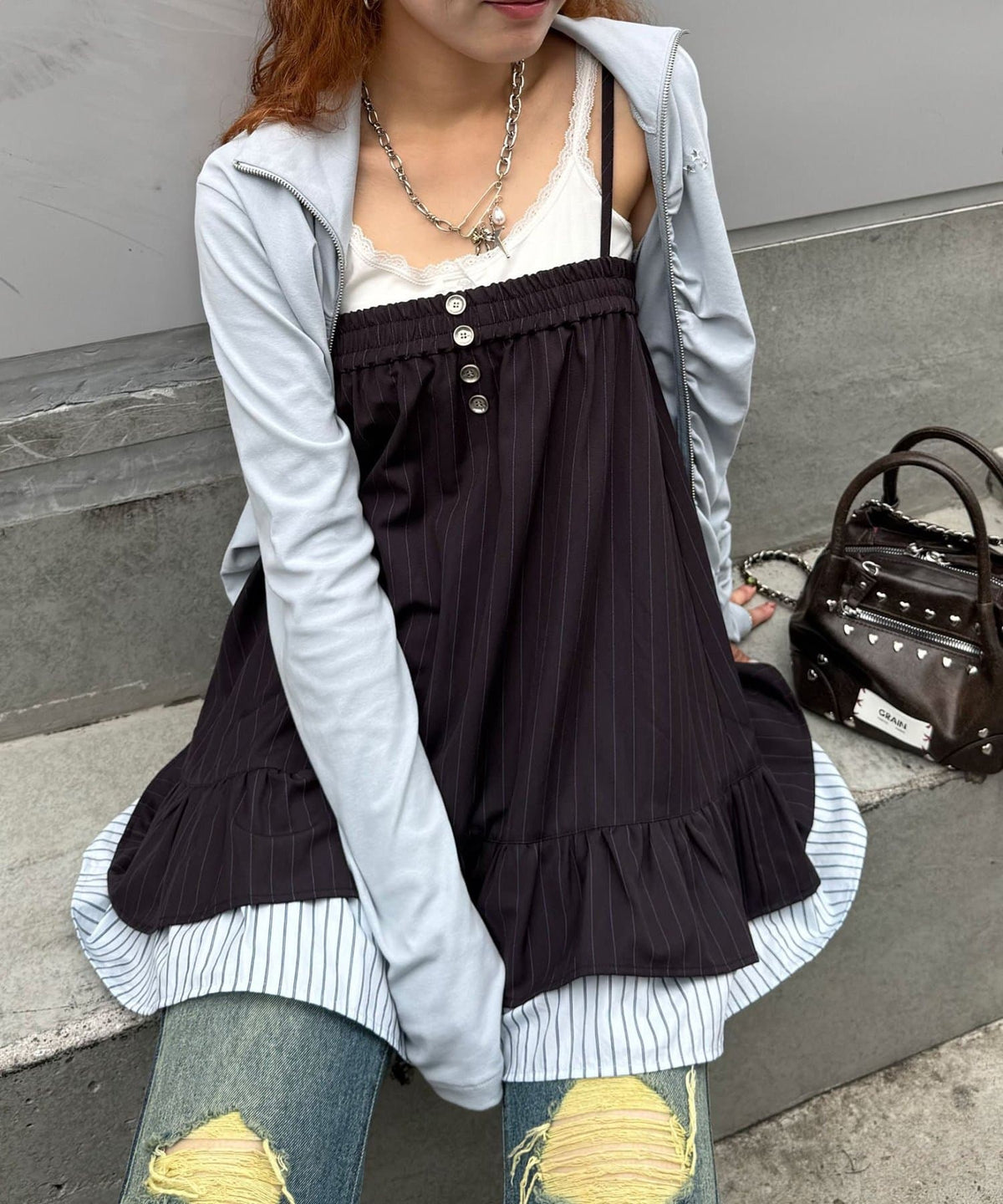 CIAOPANIC 2-Way 細條紋 Tunic Cami Dress - Image 2