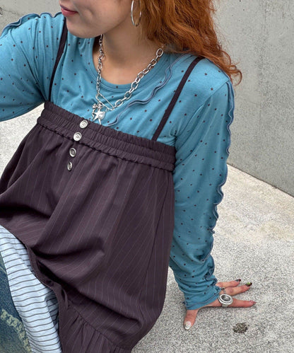 CIAOPANIC 2-Way 細條紋 Tunic Cami Dress - Image 43