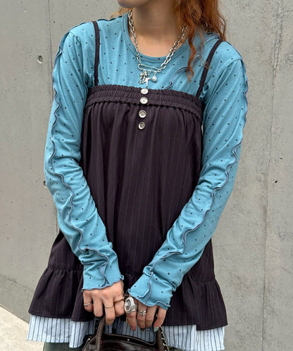 CIAOPANIC 2-Way 細條紋 Tunic Cami Dress - Image 44