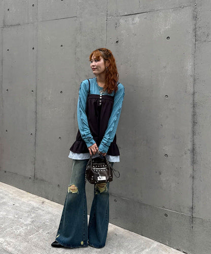 CIAOPANIC 2-Way 細條紋 Tunic Cami Dress - Image 46