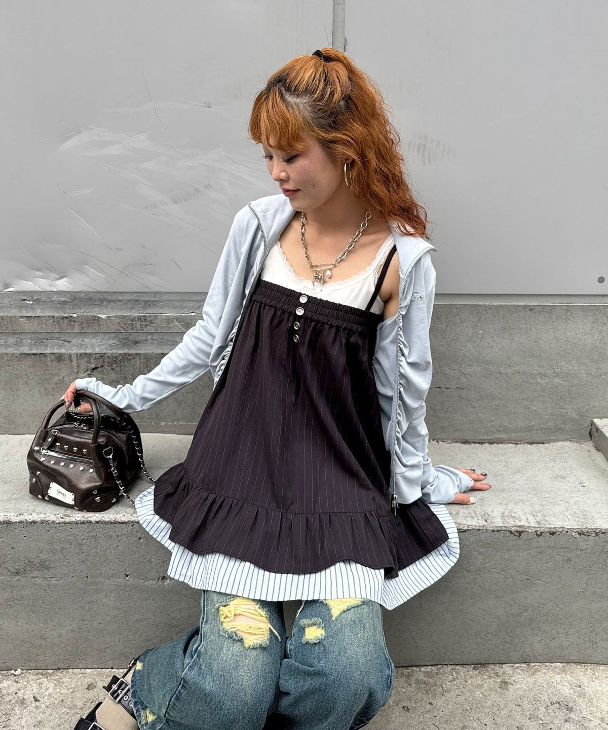 CIAOPANIC 2-Way 細條紋 Tunic Cami Dress - Image 33