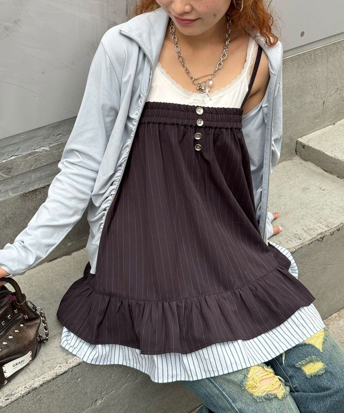 CIAOPANIC 2-Way 細條紋 Tunic Cami Dress - Image 34