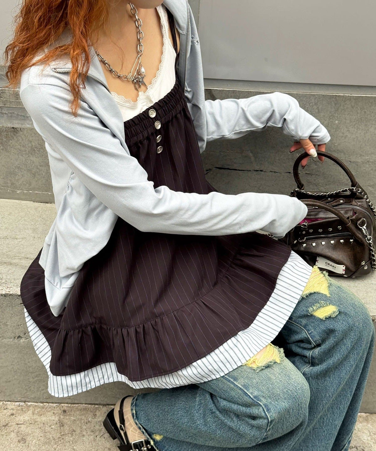 CIAOPANIC 2-Way 細條紋 Tunic Cami Dress - Image 35