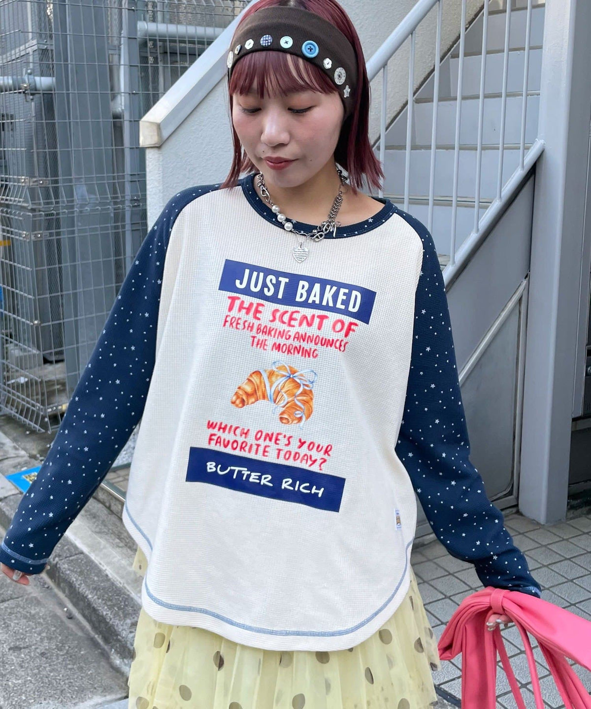 HELLO.SANFRANCISCO Bread print waffle tee - Image 11