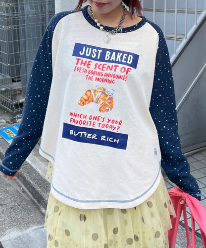 HELLO.SANFRANCISCO Bread print waffle tee - Image 8