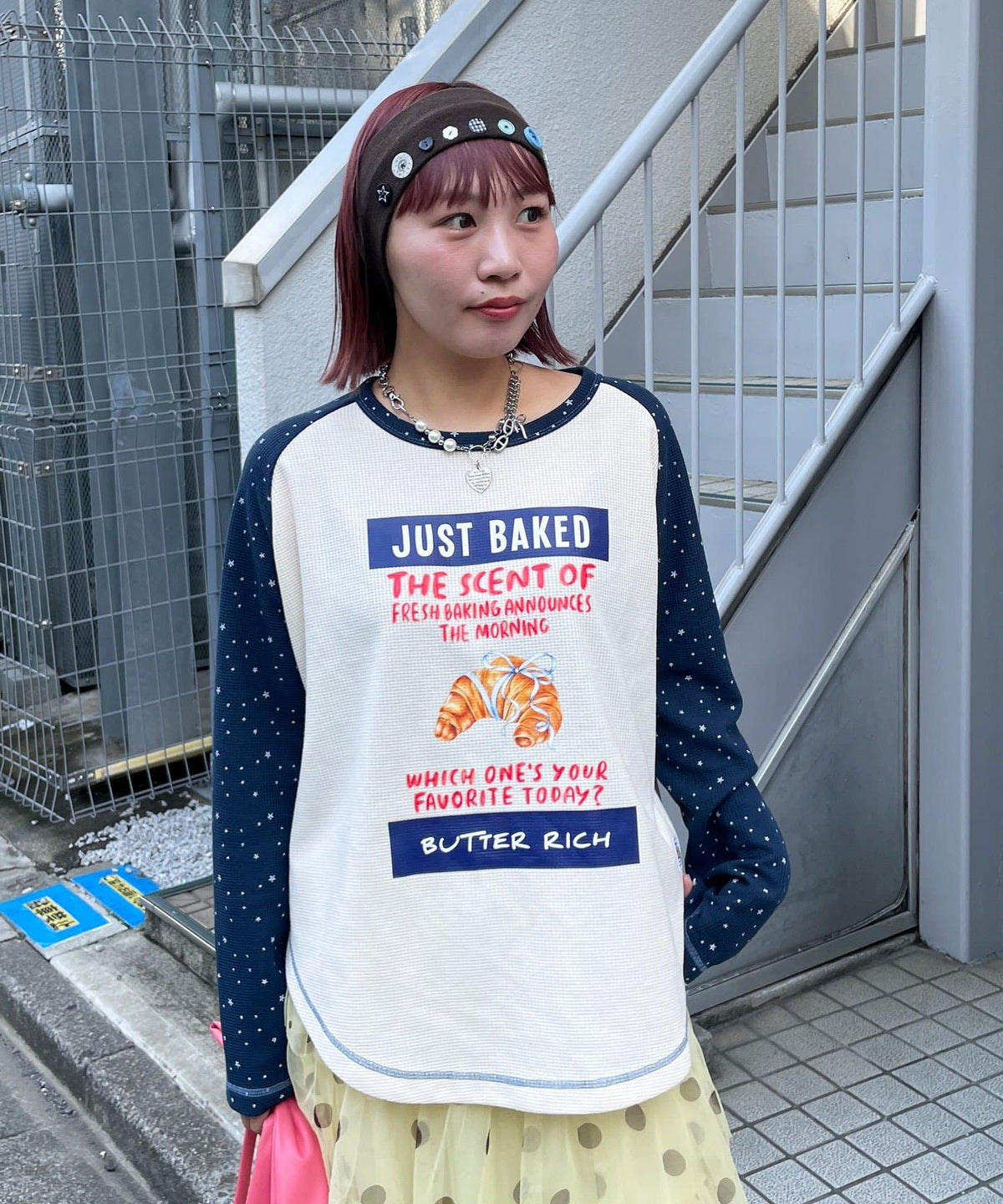 HELLO.SANFRANCISCO Bread print waffle tee - Image 10