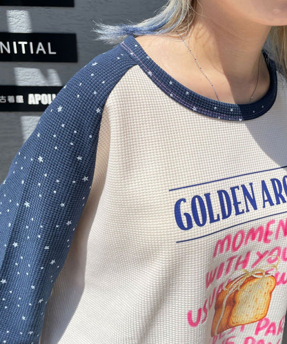 HELLO.SANFRANCISCO Bread print waffle tee - Image 27
