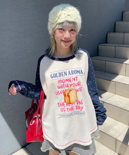 HELLO.SANFRANCISCO Bread print waffle tee - Image 18