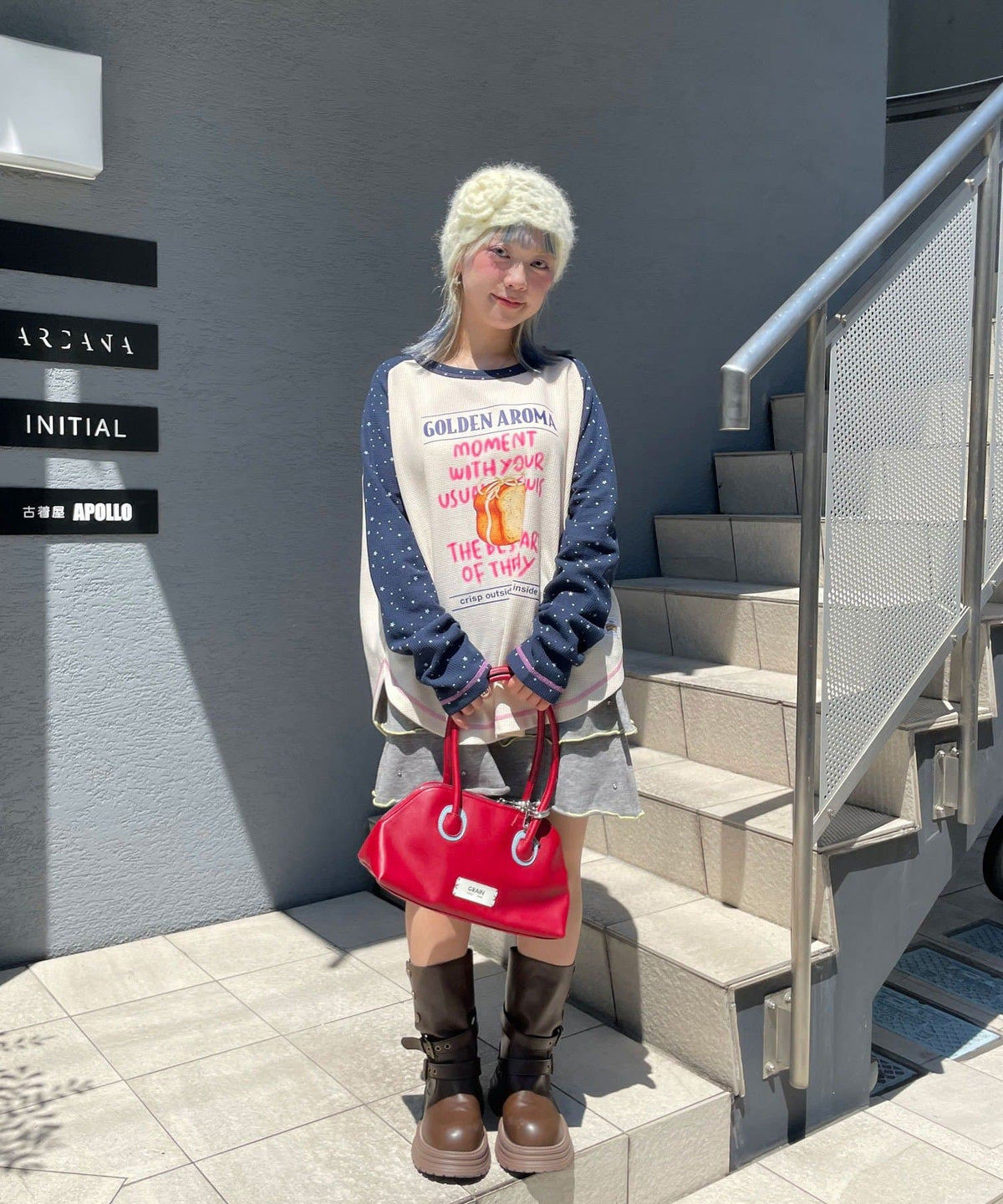 HELLO.SANFRANCISCO Bread print waffle tee - Image 21