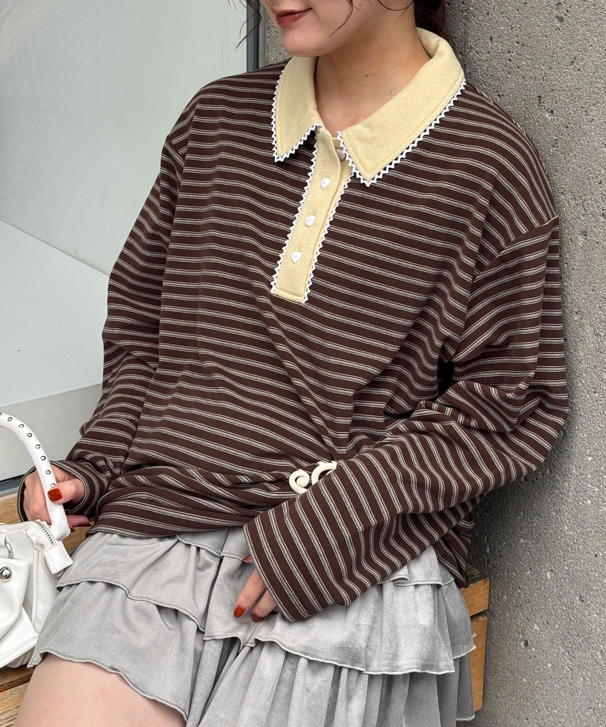 CIAOPANIC 橫條 Lace Rugby Polo - Image 6