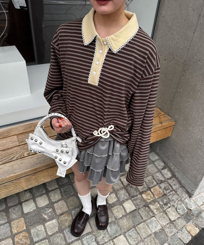 CIAOPANIC 橫條 Lace Rugby Polo - Image 7