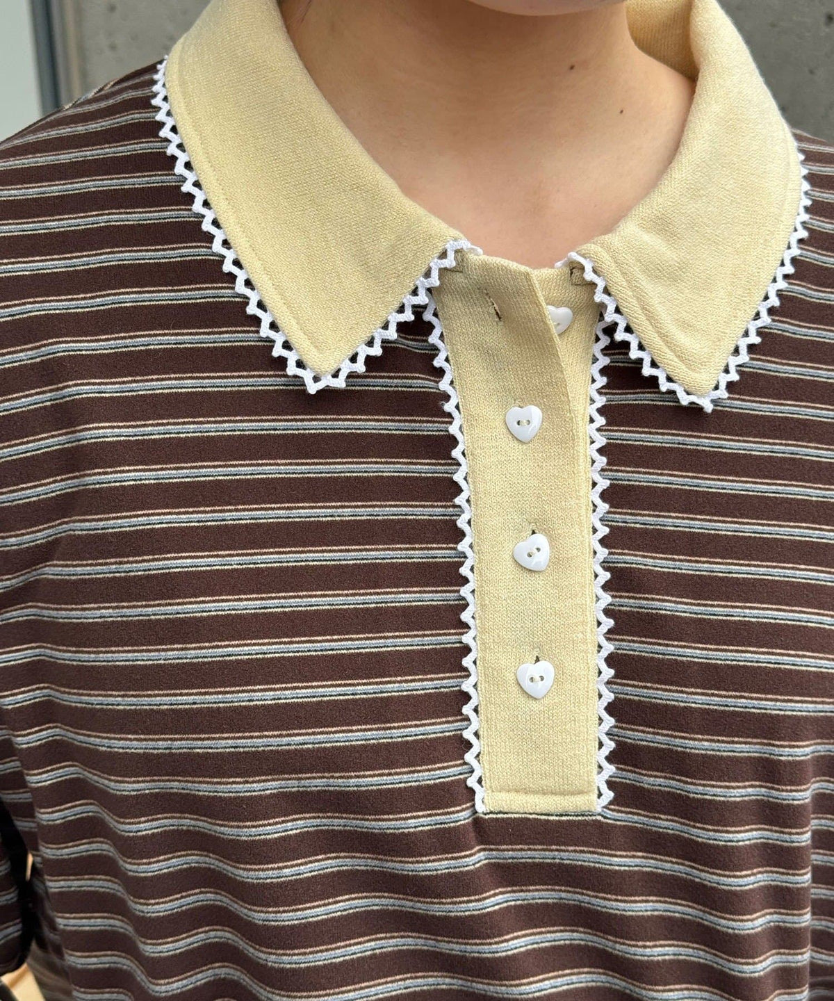 CIAOPANIC 橫條 Lace Rugby Polo - Image 9